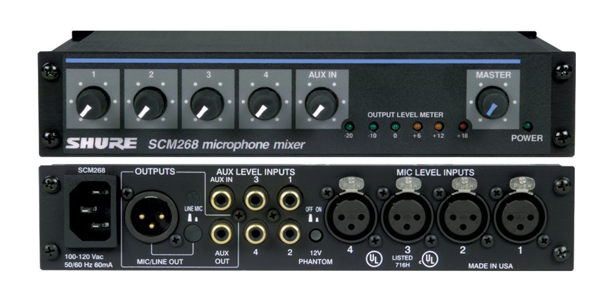 Mixer Bộ trộn âm thanh Shure SCM268